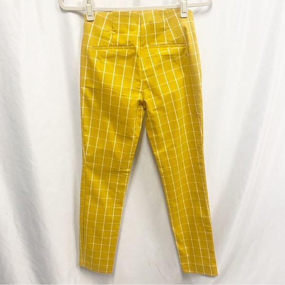A New Day Yellow Checkered Skinny Ankle Pants - Picture 9 of 9